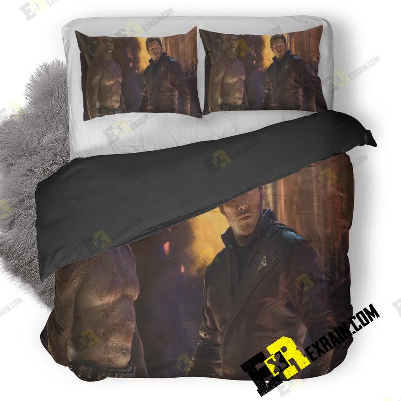 Star Lord And Drax The Destroyer In Avengers Infinity War 3D Customized Duvet Cover Bedding Set