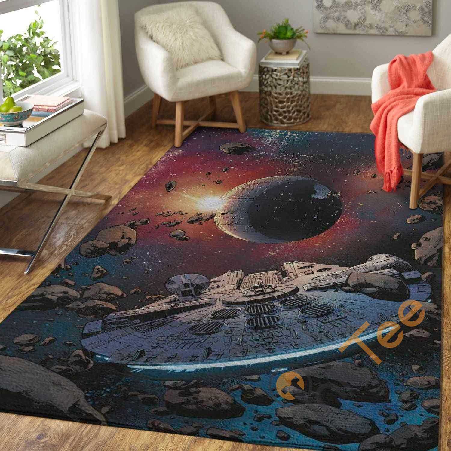 Star Wars Death Star Area Rectangle Rug