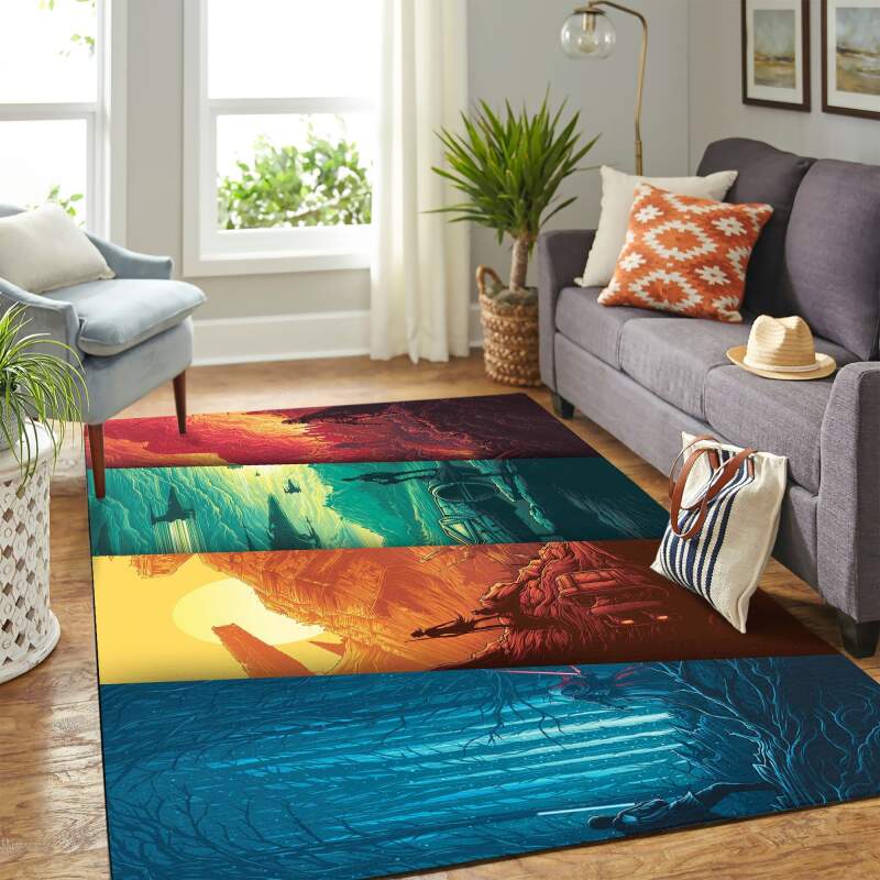Star Wars El Despertar De La Fuerza Poster Carpet Floor Area Rectangle Rug
