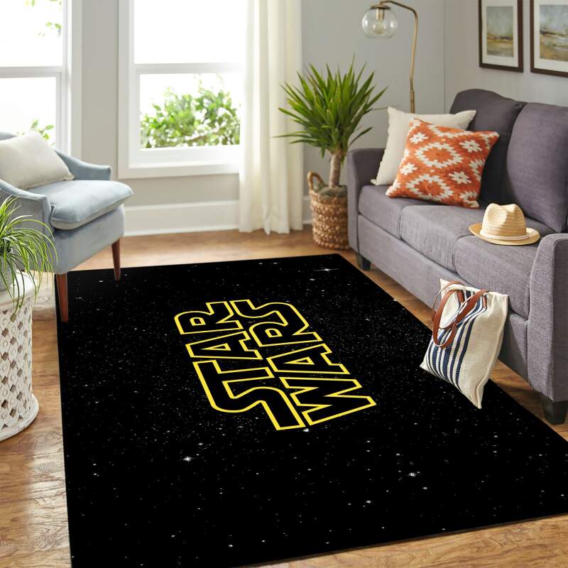 Star Wars Logo Carpet Floor Area Rectangle Rug