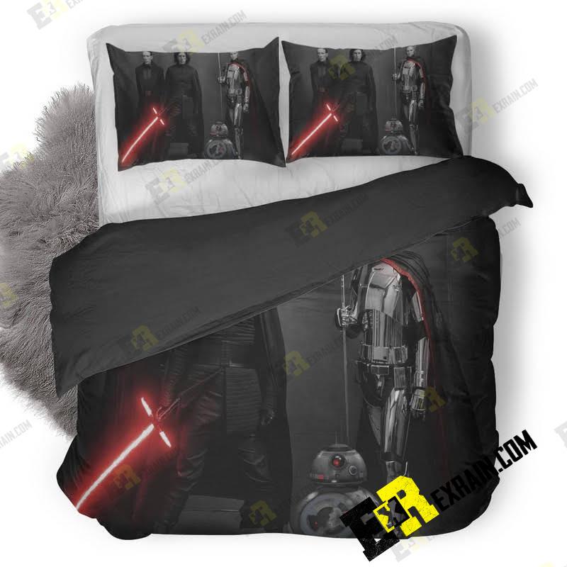 Star Wars The Last Jedi Cast Monochrome Jp 3D Customized Duvet Cover Bedding Set