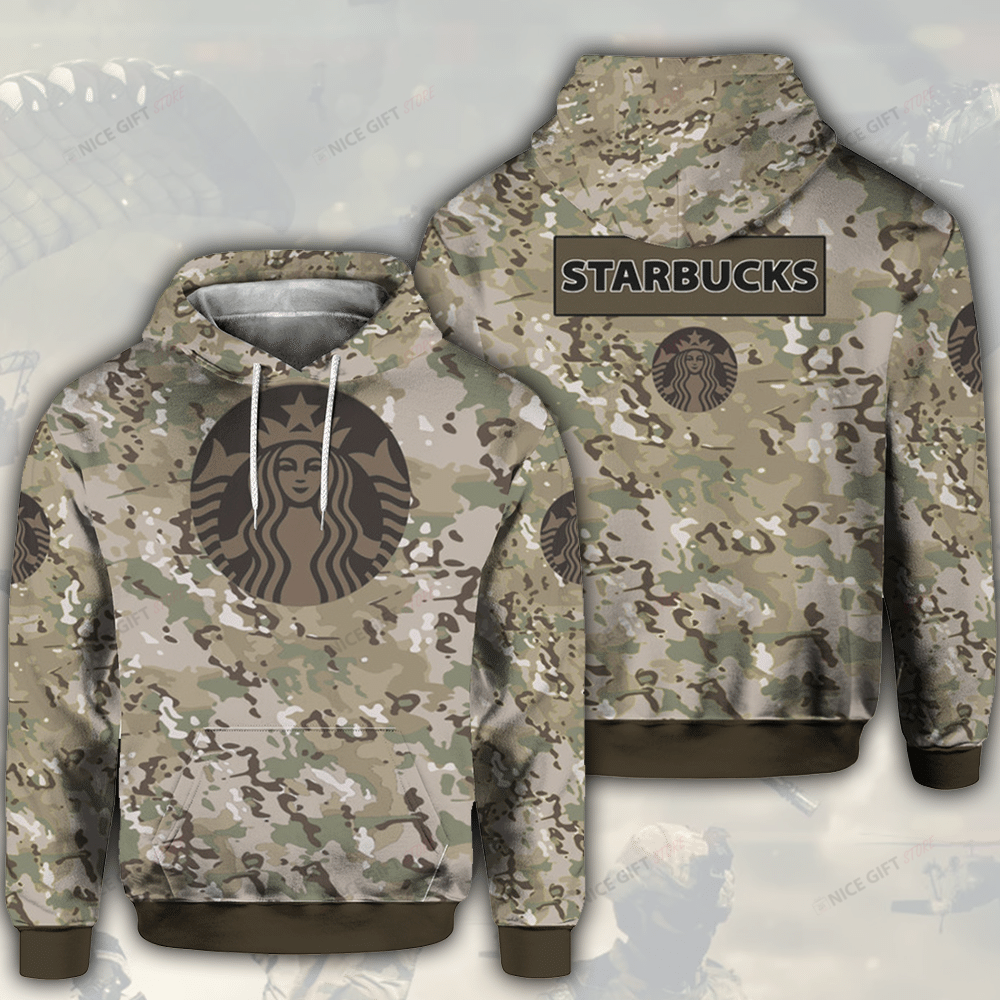 Starbucks Camouflage 3D Hoodie Gift For Fans