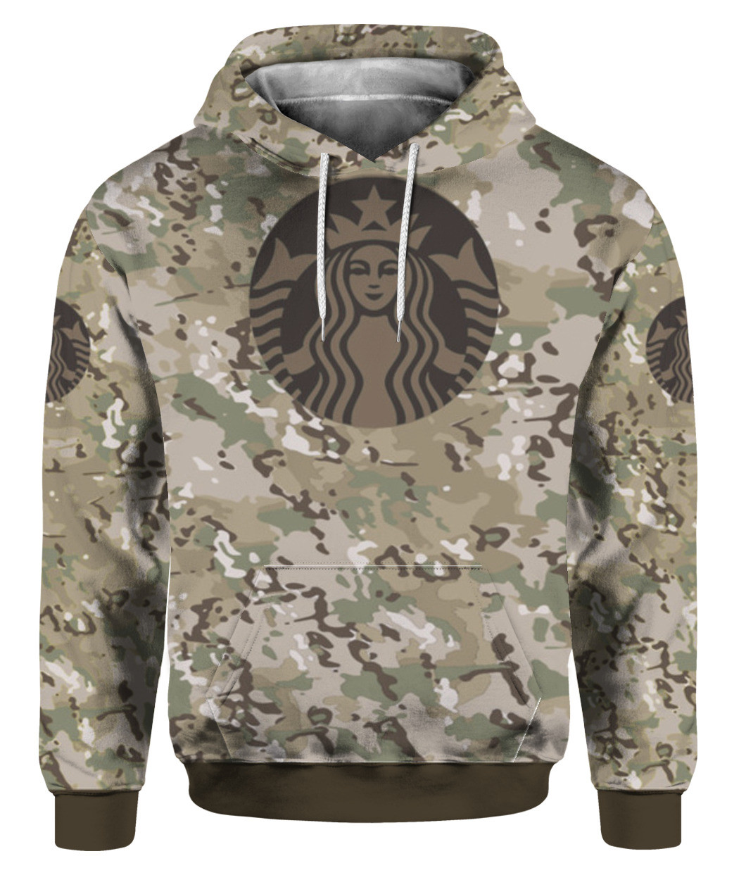 Starbucks Camouflage 3D Hoodie Gift For Fans