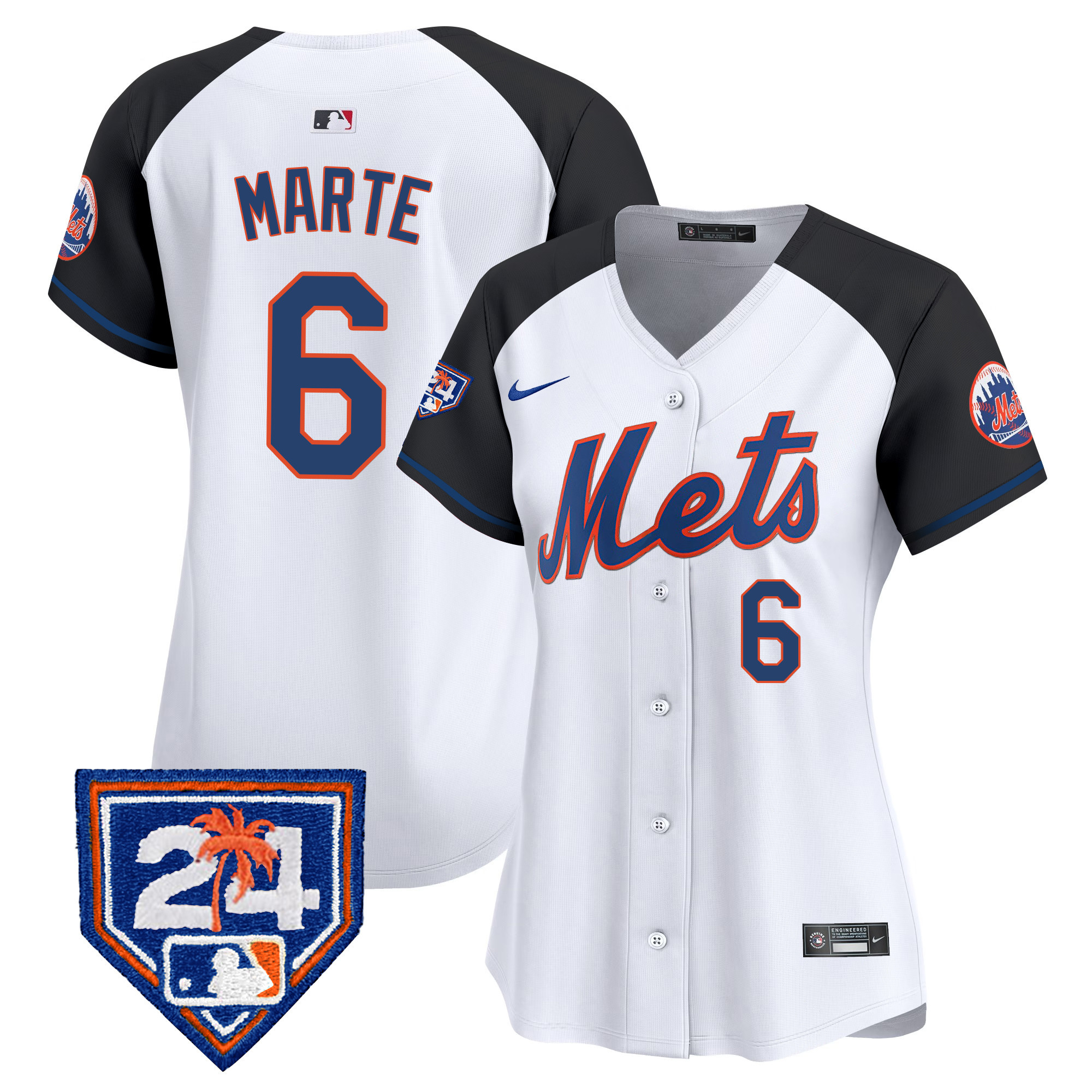 Starling Marte Women's New York Mets 2024 Spring Training Vapor Premier Limited V2 Alternate Jersey - All Stitched