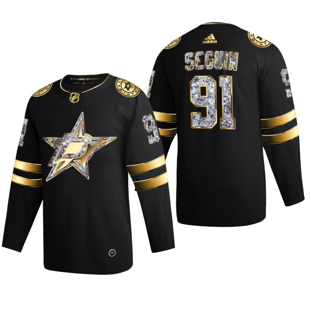Stars Tyler Seguin #91 2022 Stanley Cup Playoffs Black Diamond Edition Jersey