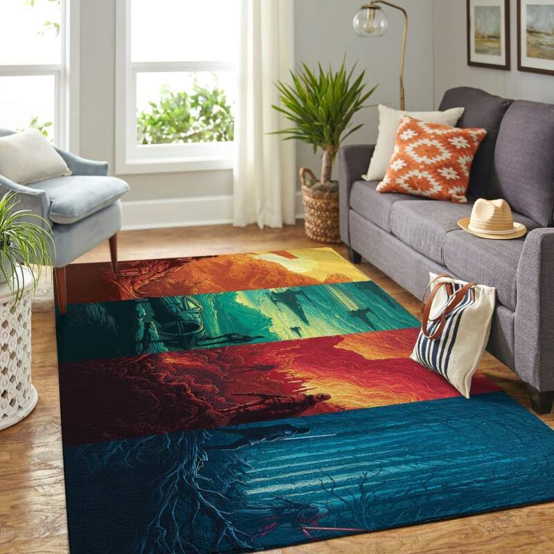 Starwars Living Room Area Rectangle Rug