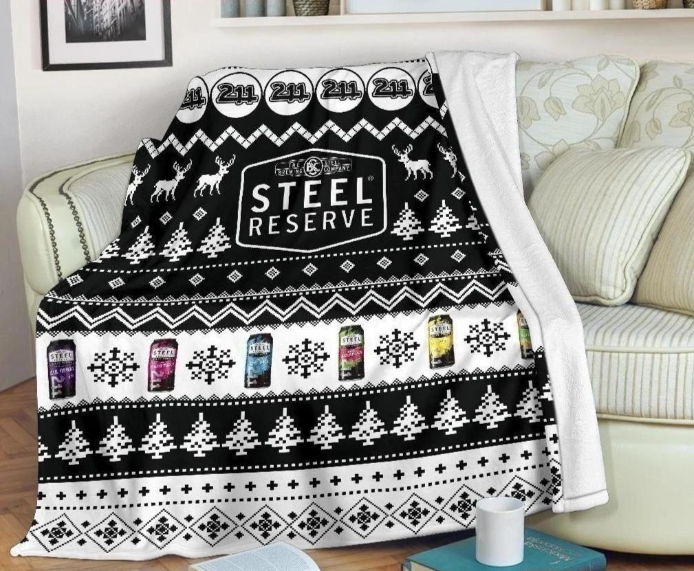 Steel Reserve Ugly Sherpa Blanket Cozy Blanket Fleece Blanket