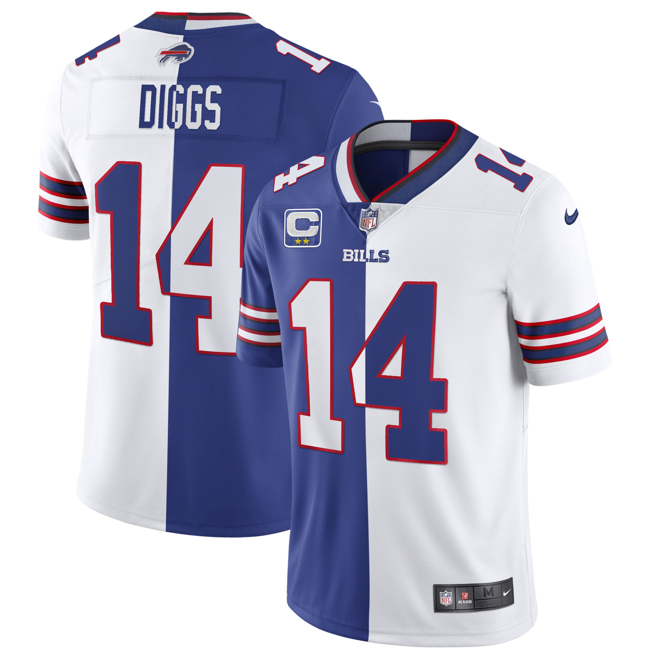 Stefon Diggs Buffalo Bills Split Split Royal White Jersey - All Stitched 