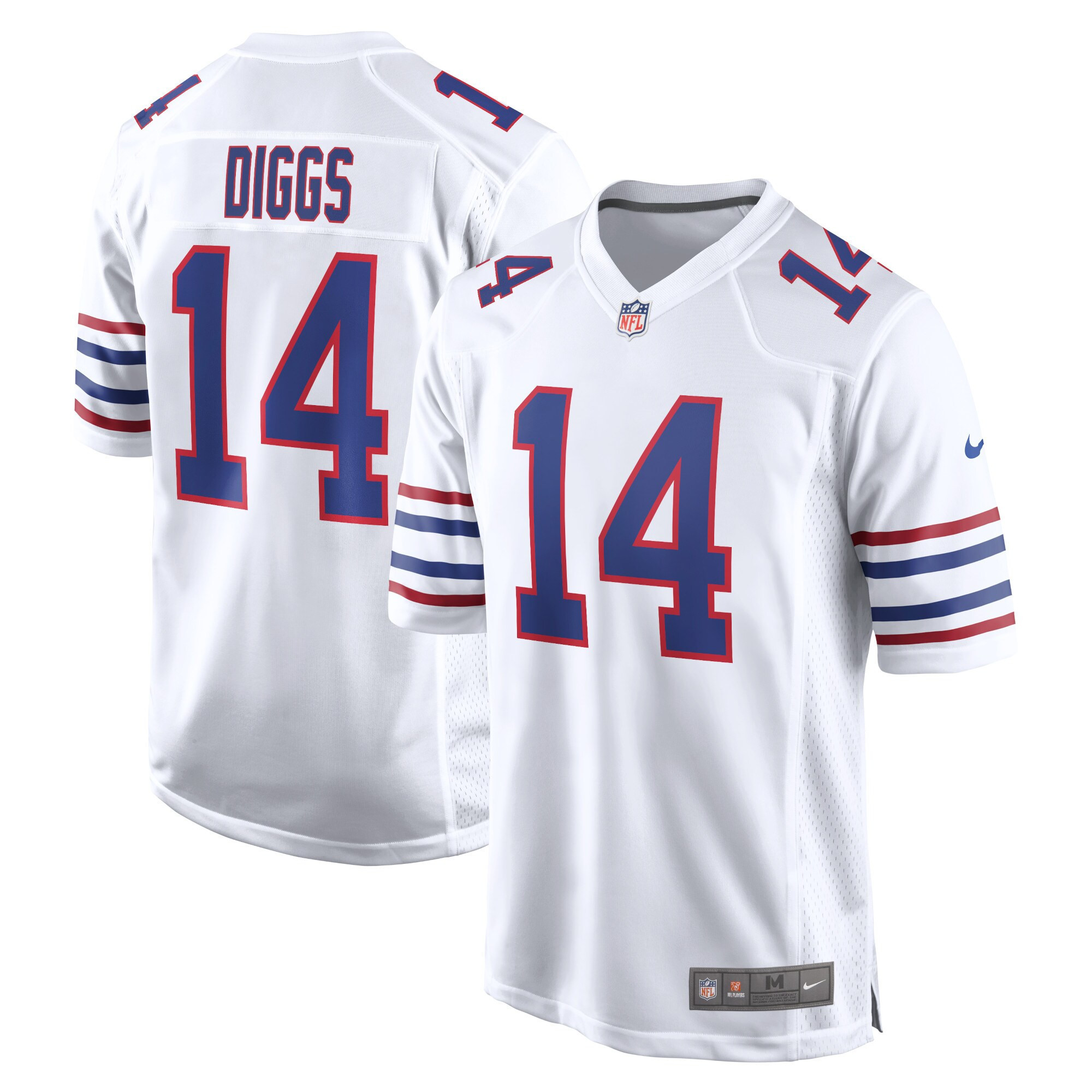 Stefon Diggs Men's Buffalo Bills Throwback White Jersey - All Stitched 