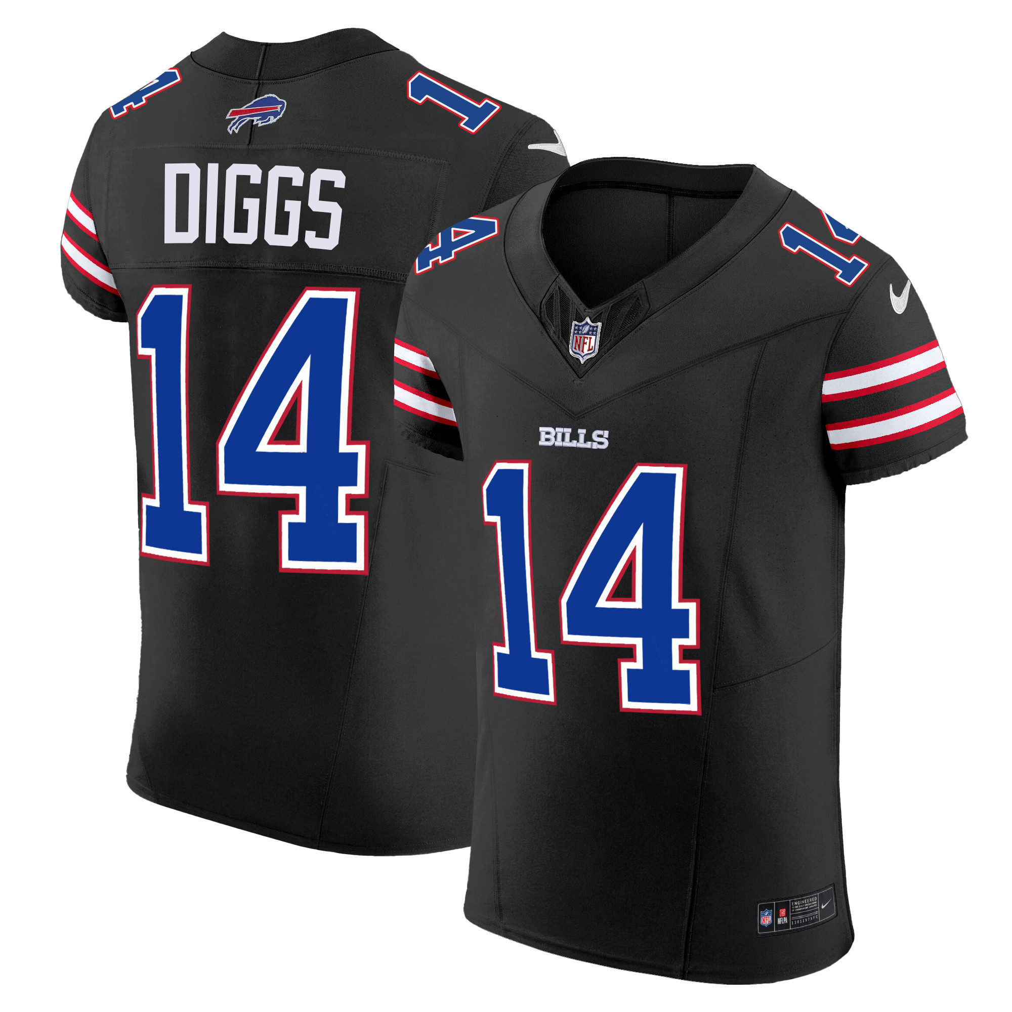 Stefon Diggs Men's Buffalo Bills Vapor Elite Black Jersey - All Stitched 