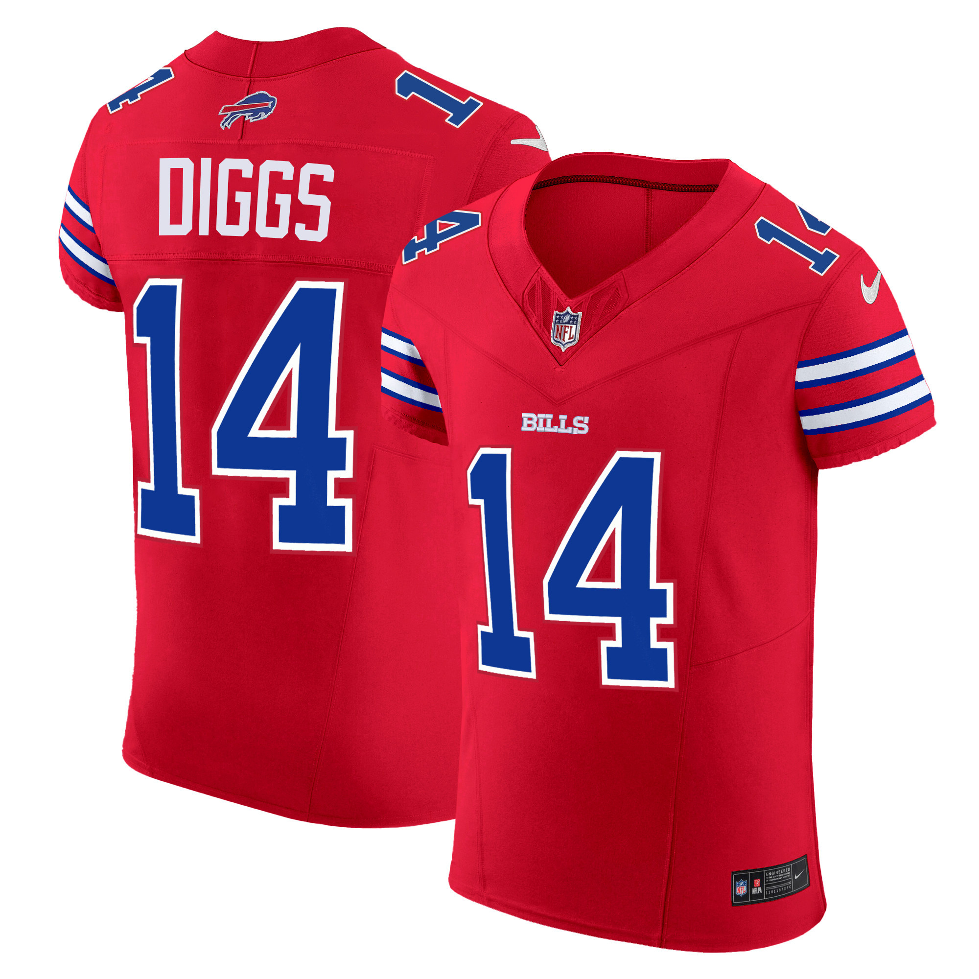 Stefon Diggs Men's Buffalo Bills Vapor Elite Red Jersey - All Stitched 