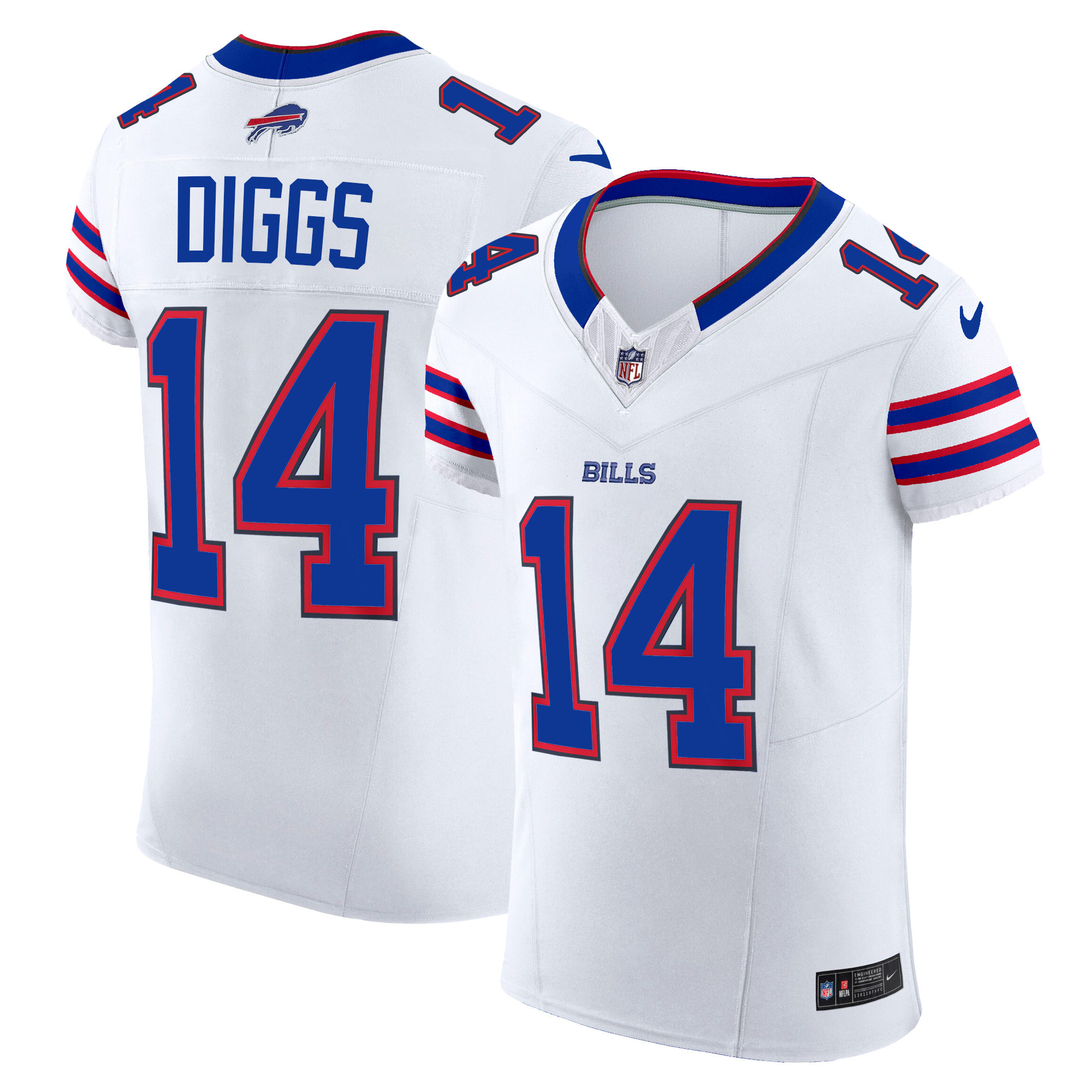 Stefon Diggs Men's Buffalo Bills Vapor Elite White Jersey - All Stitched 