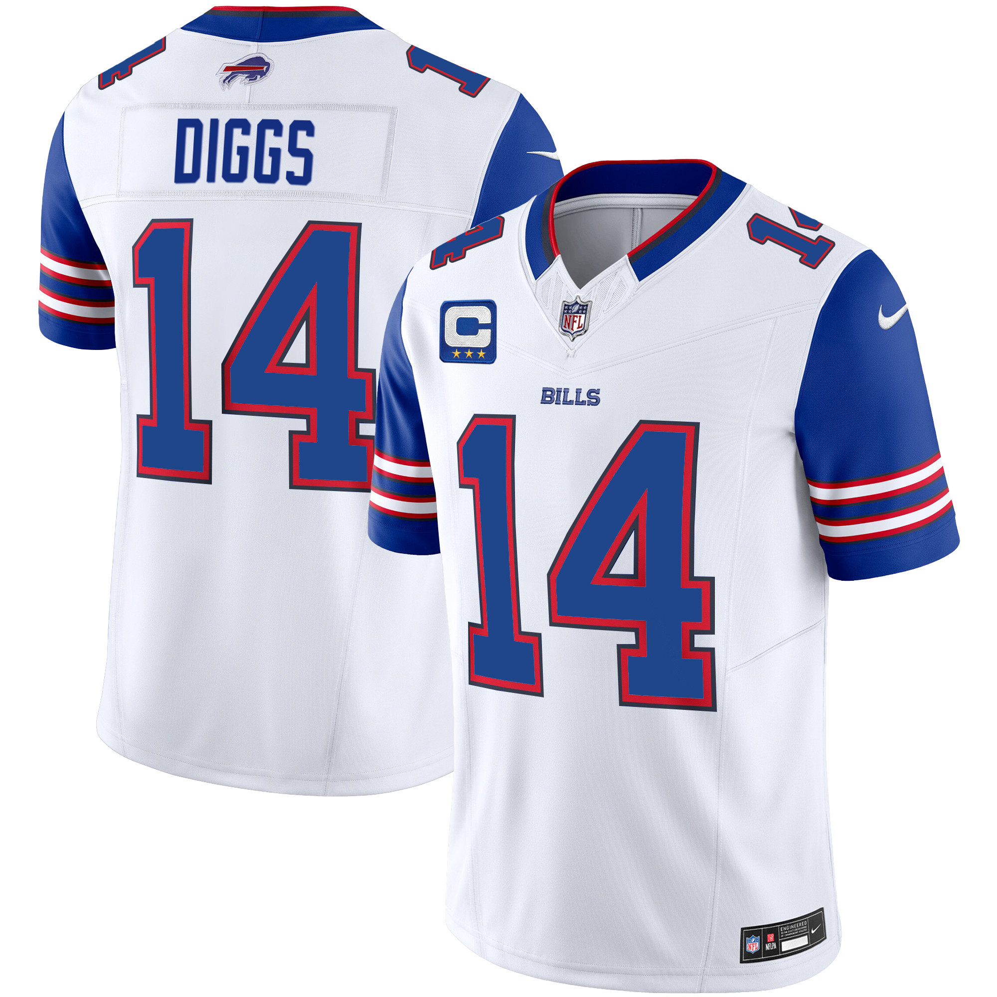 Stefon Diggs Men's Buffalo Bills Vapor Limited Royal Sleeves Jersey - All Stitched 