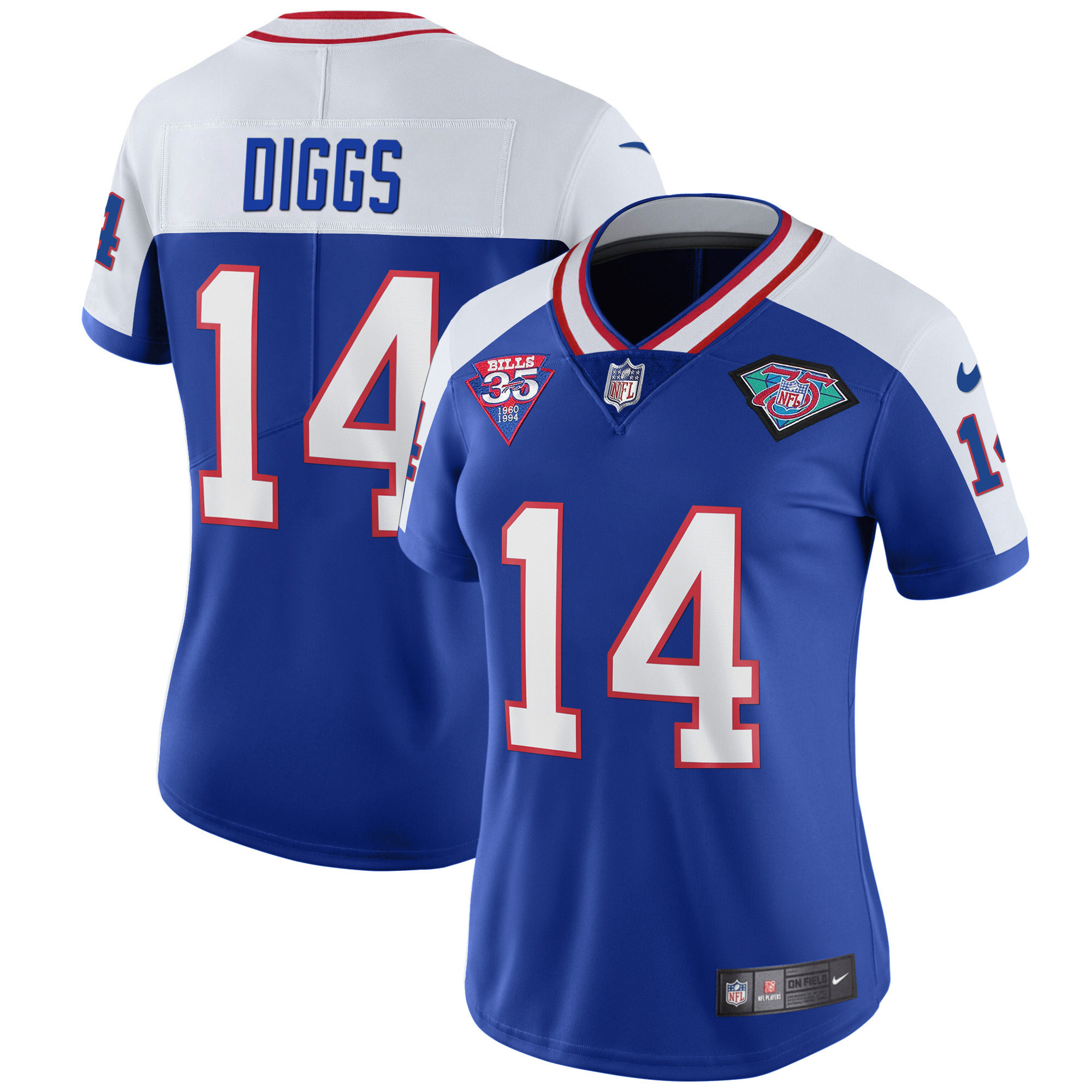 Stefon Diggs Women's Buffalo Bills 1994 Throwback Vapor Alternate Jersey - All Stitched 