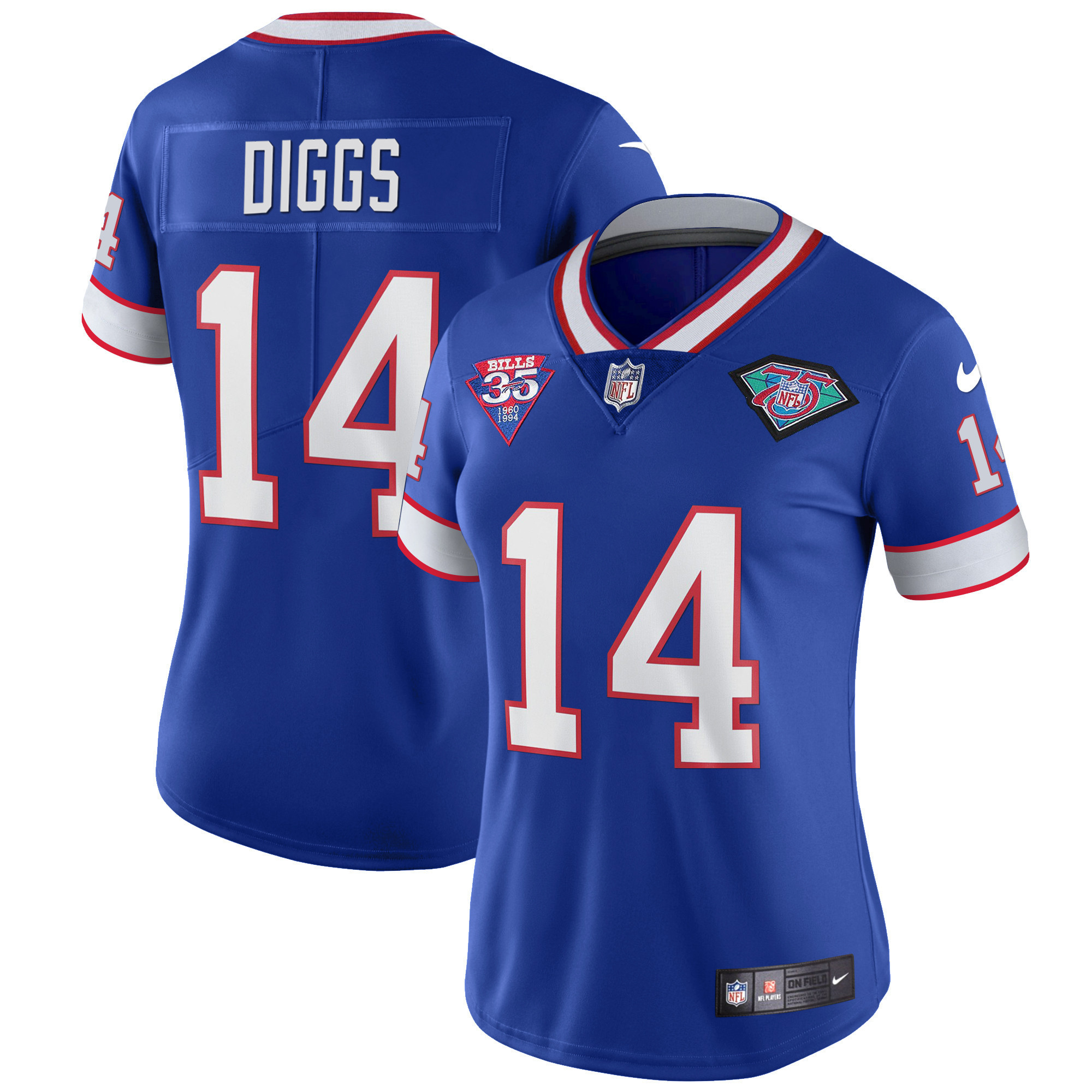 Stefon Diggs Women's Buffalo Bills 1994 Throwback Vapor Royal Jersey - All Stitched 