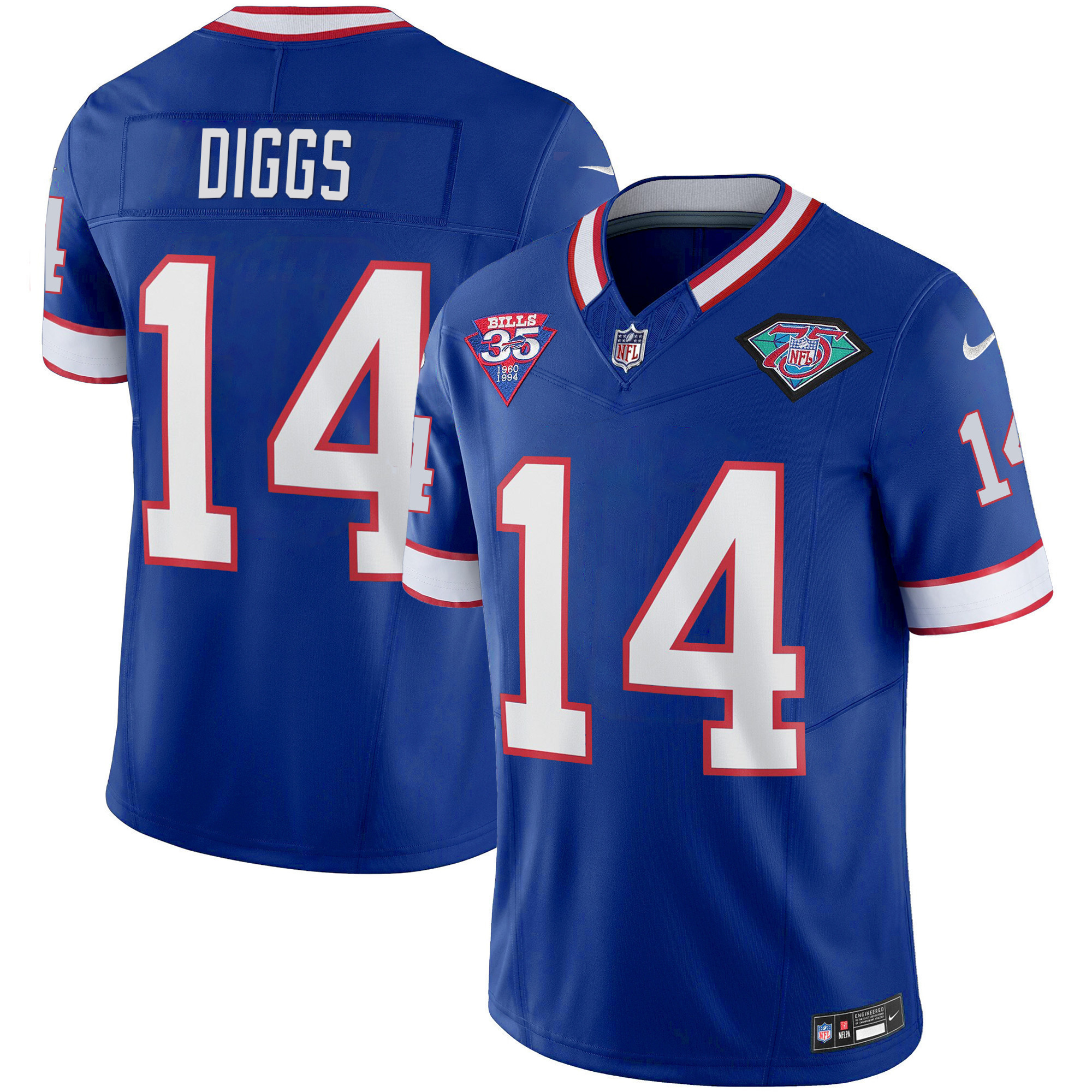 Stefon Diggs Youth's Buffalo Bills 1994 Throwback Vapor Royal Jersey - All Stitched 