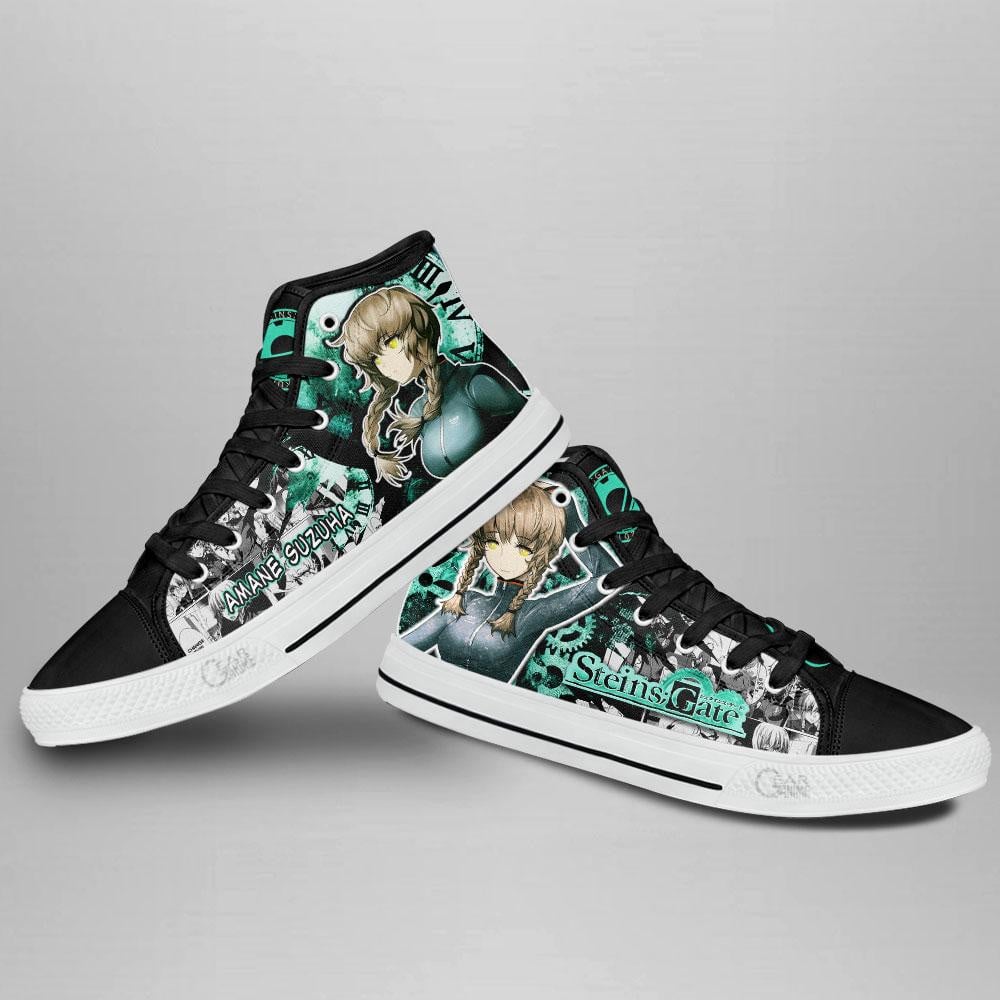 Steins Gate Amane Suzuha High Top Shoes Custom Manga Anime Sneakers