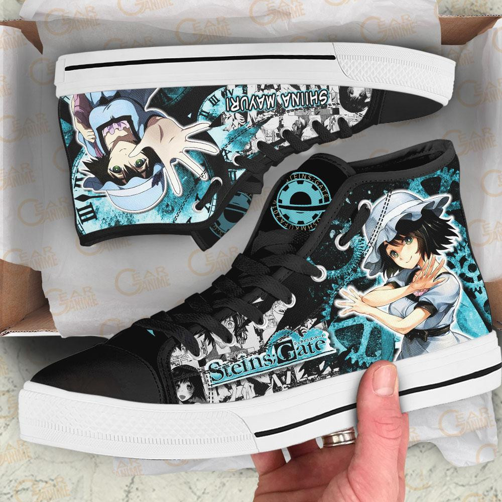 Steins Gate Shiina Mayuri High Top Shoes Custom Manga Anime Sneakers
