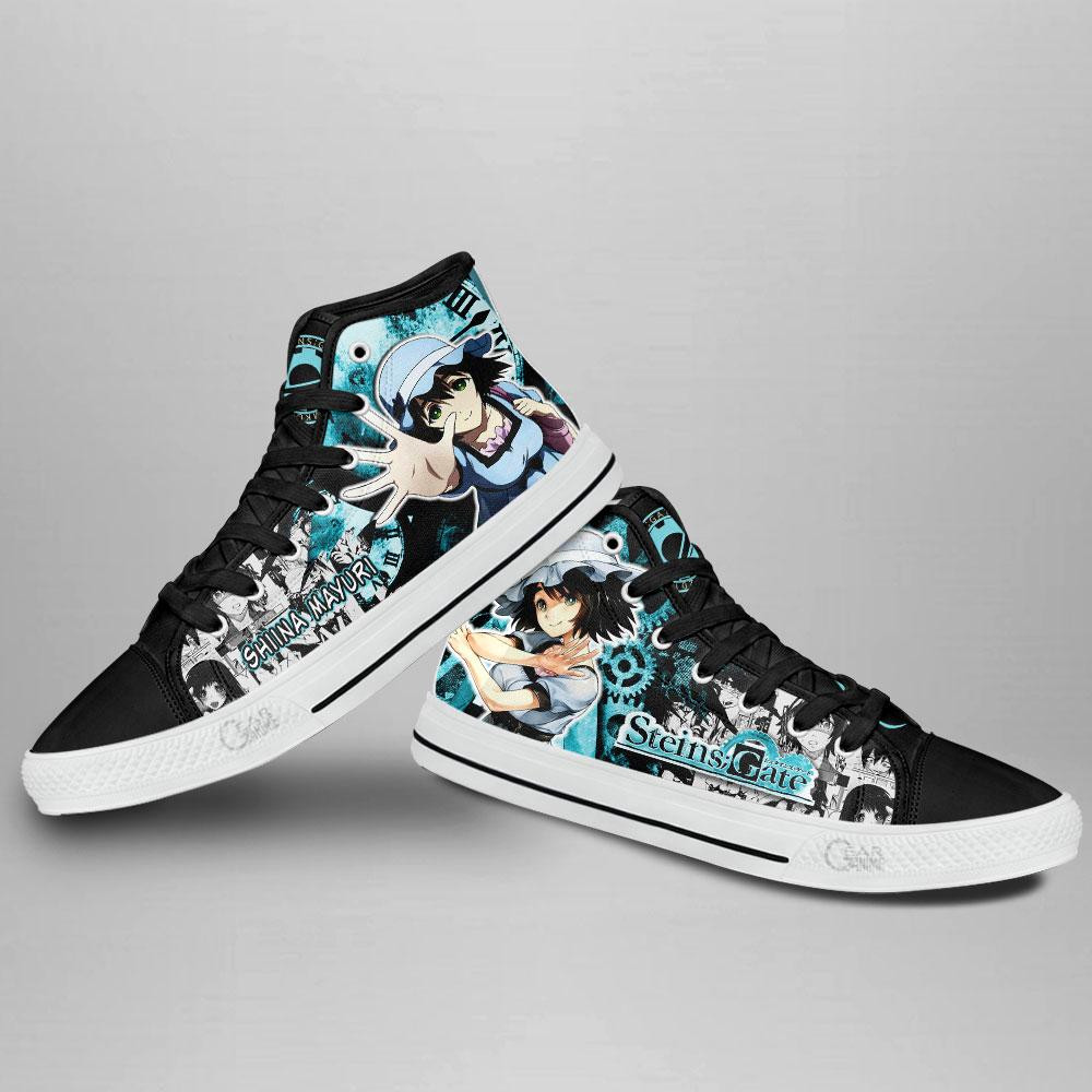 Steins Gate Shiina Mayuri High Top Shoes Custom Manga Anime Sneakers