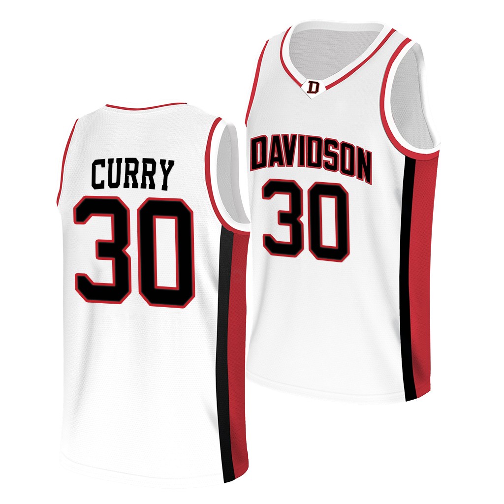 Stephen Curry #30 Davidson Wildcats College White Jersey
