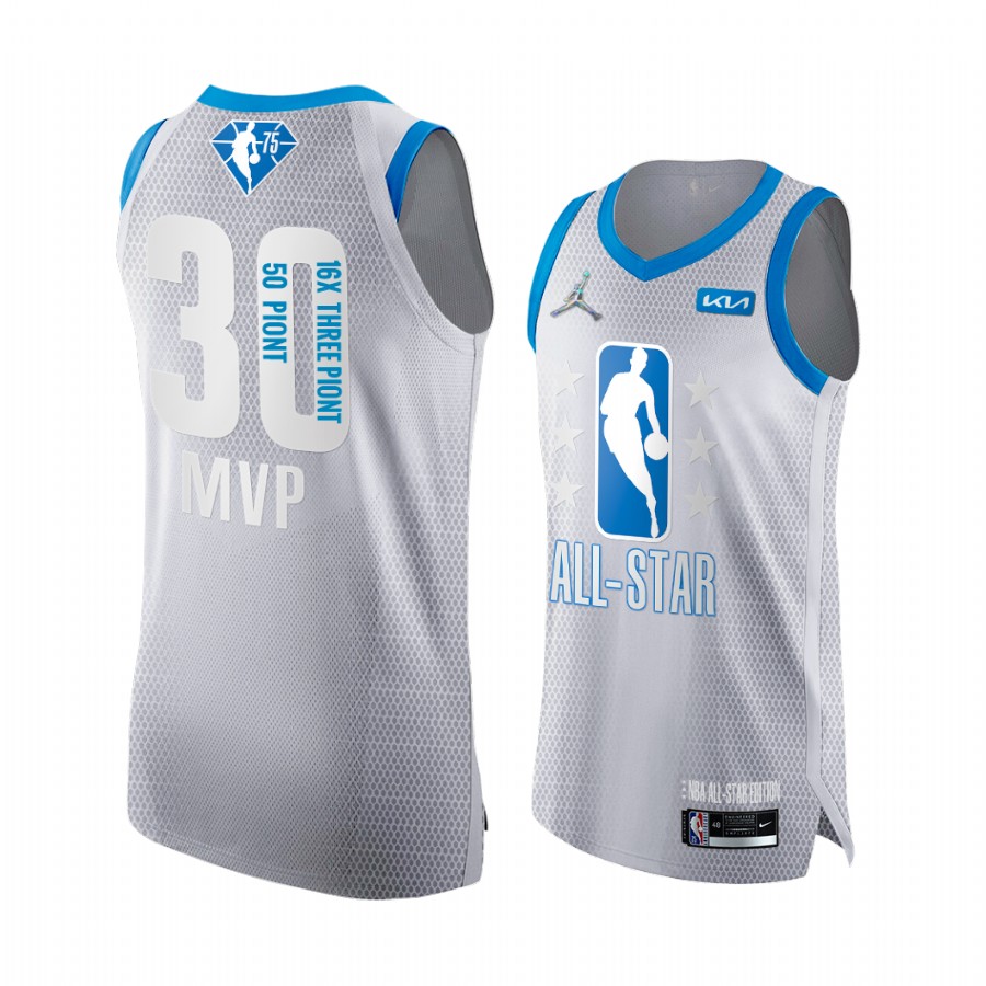 Stephen Curry 2022 AMVP Warriors Jersey Gray Commemorative Edition Uniform