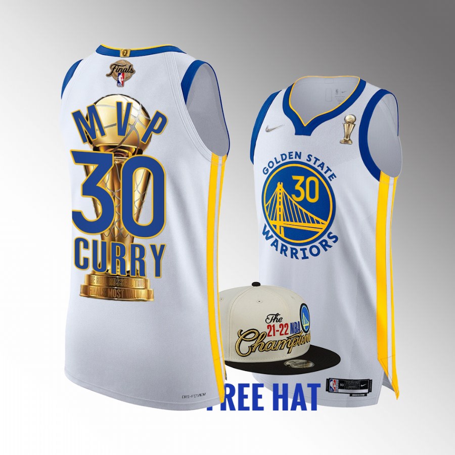 Stephen Curry 2022 NBA Finals MVP Jersey Warriors White Stephen Curry 2022 NBA Finals MVP Jersey Warriors White - Image 1