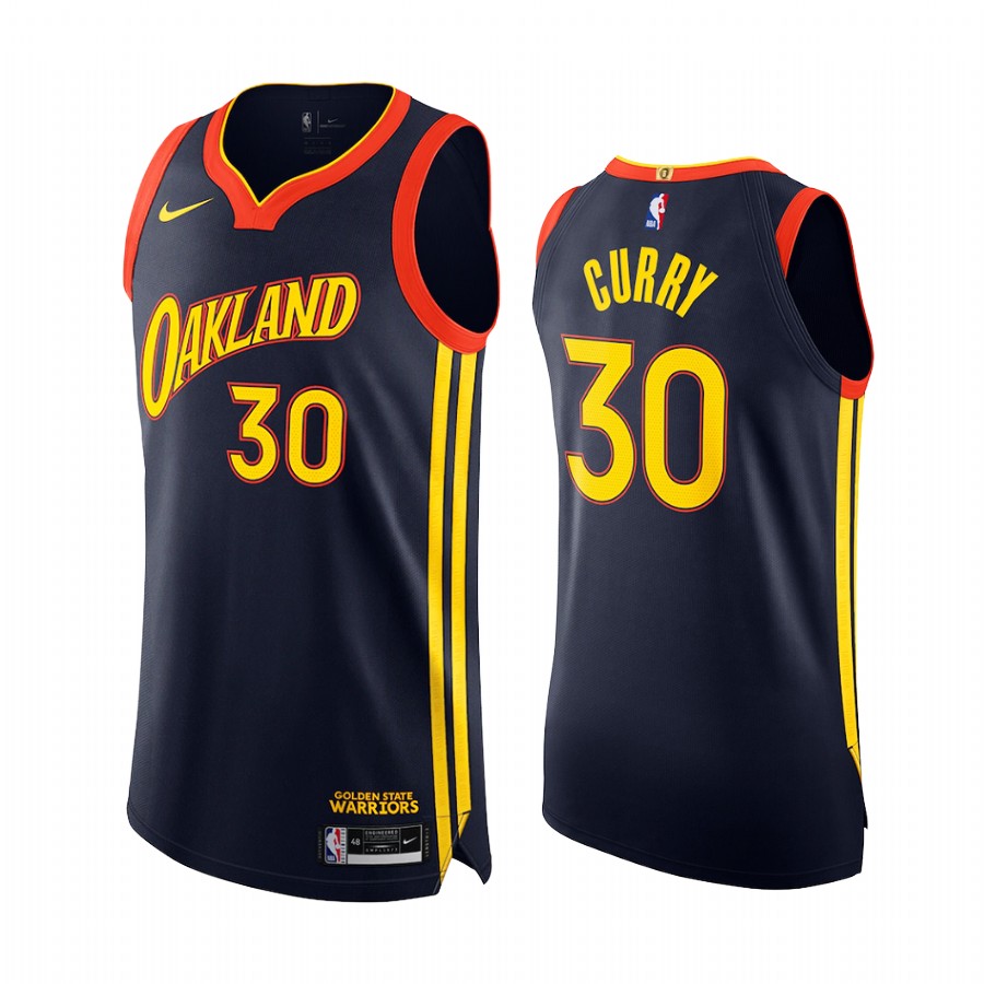 Stephen Curry Golden State Warriors Navy City Edition 2020-21 Jersey Player