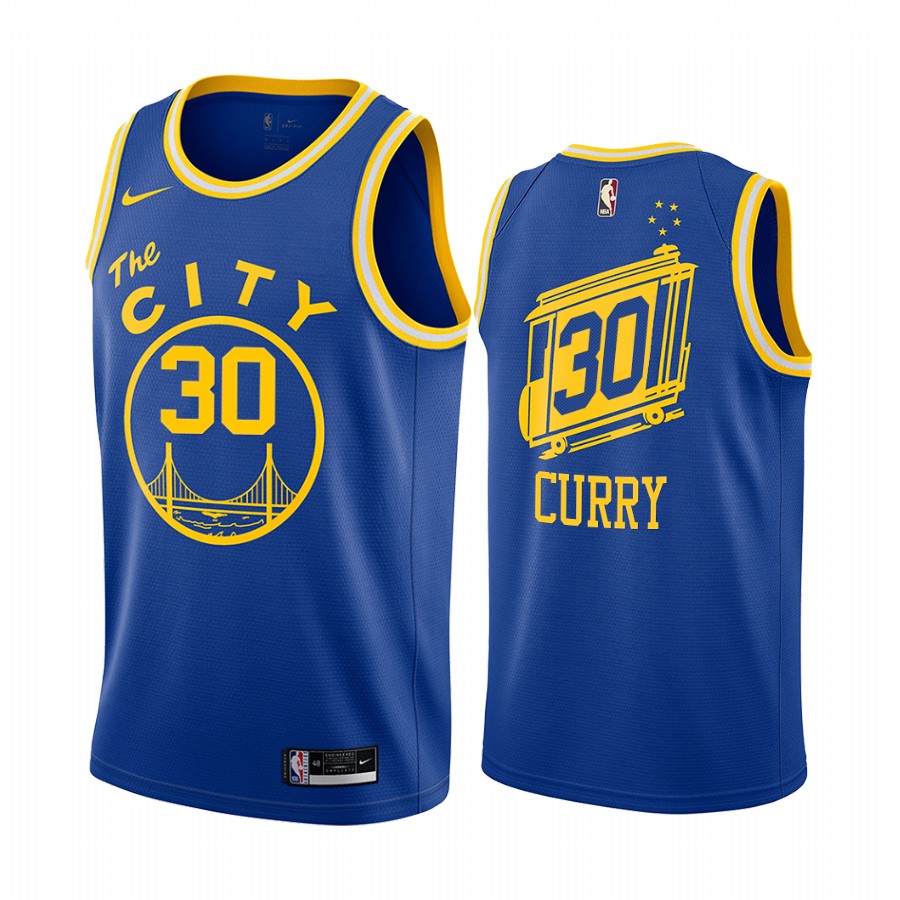 Stephen Curry Golden State Warriors Royal Classic Edition Throwback 2020-21 Jersey