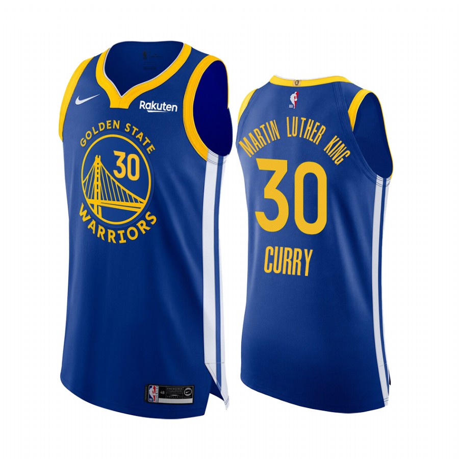 Stephen Curry MLK Day Warriors Honor King Jersey Blue