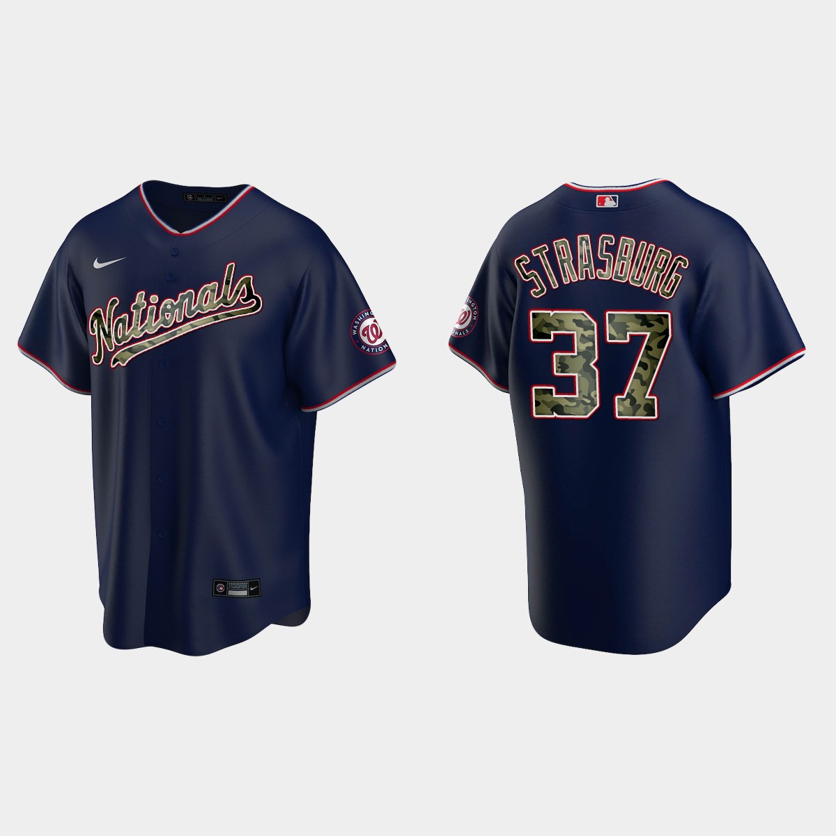 Stephen Strasburg #37 Washington Nationals 2021 Memorial Day Jersey - Navy