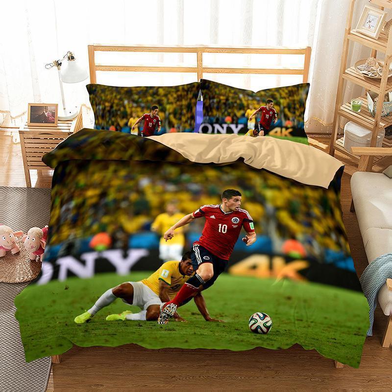 Stereo Colombia Football World Cup James Duvet Cover Bedding Set