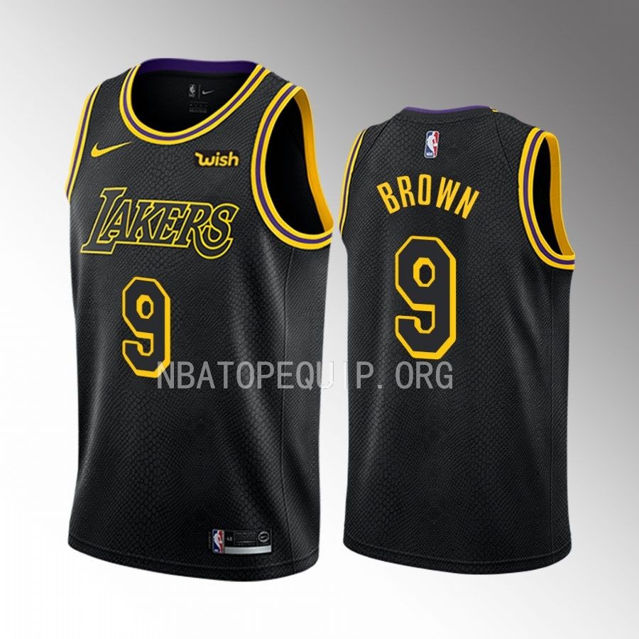 Sterling Brown Los Angeles Lakers #9 Black Jersey Mamba Inspired Swingman