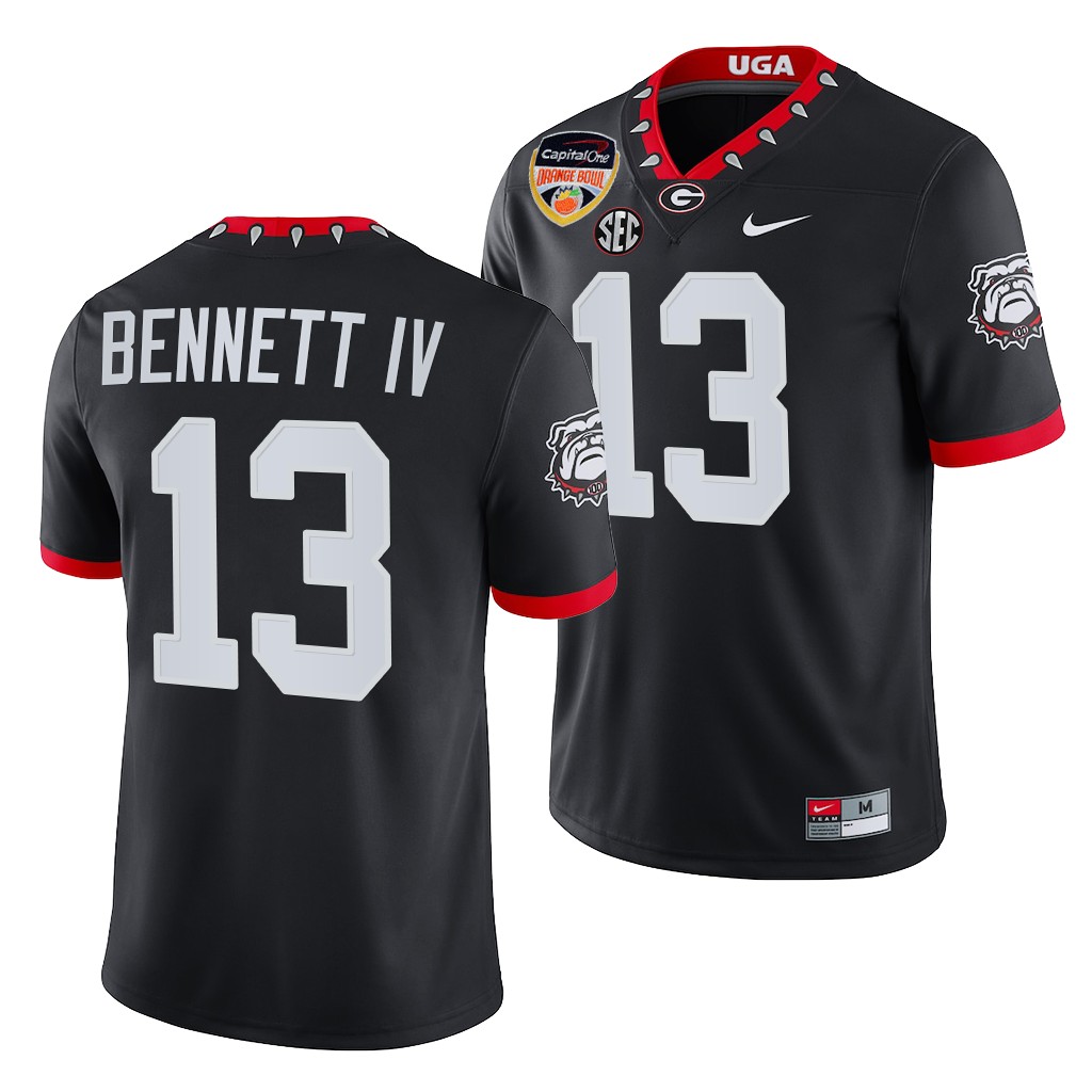 Stetson Bennett Georgia Bulldogs 2021 Orange Bowl Black College Playoff 13 Jersey Men