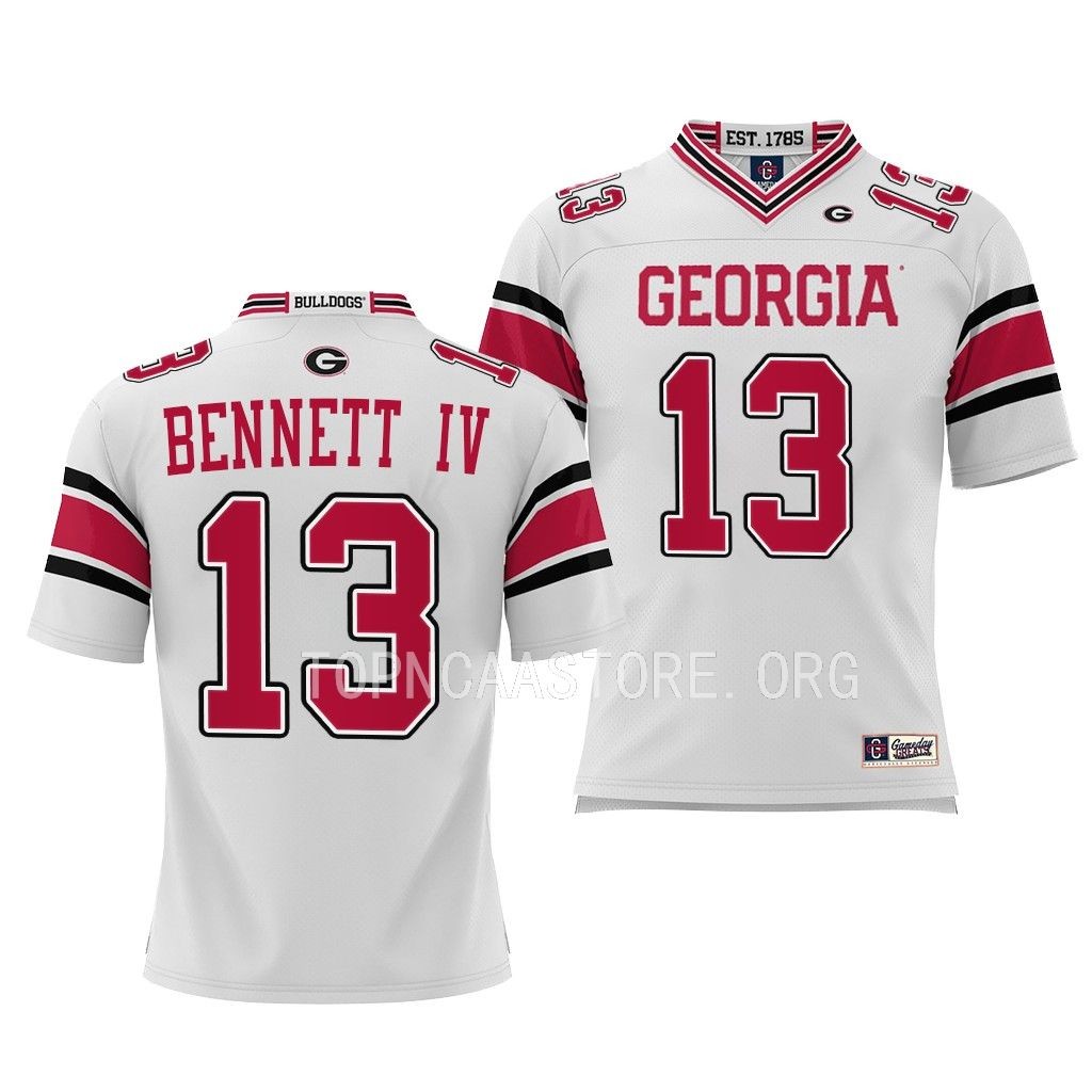 Stetson Bennett Georgia Bulldogs White College Pick-A-Player Youth Jersey