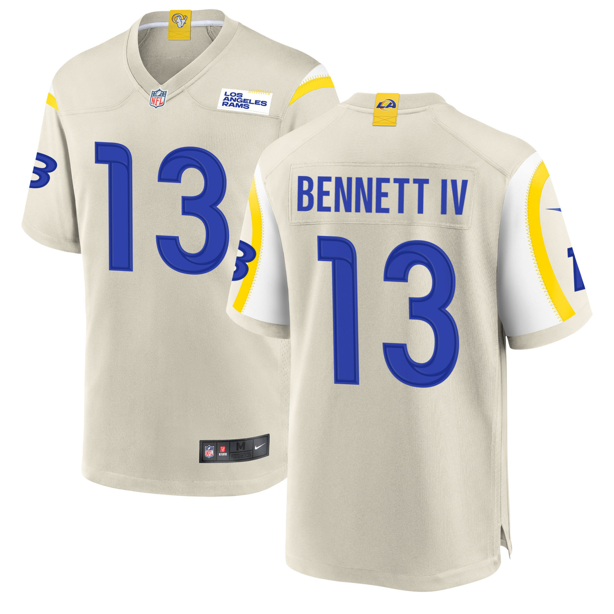 Stetson Bennett Los Angeles Rams Bone Jersey - All Stitched 