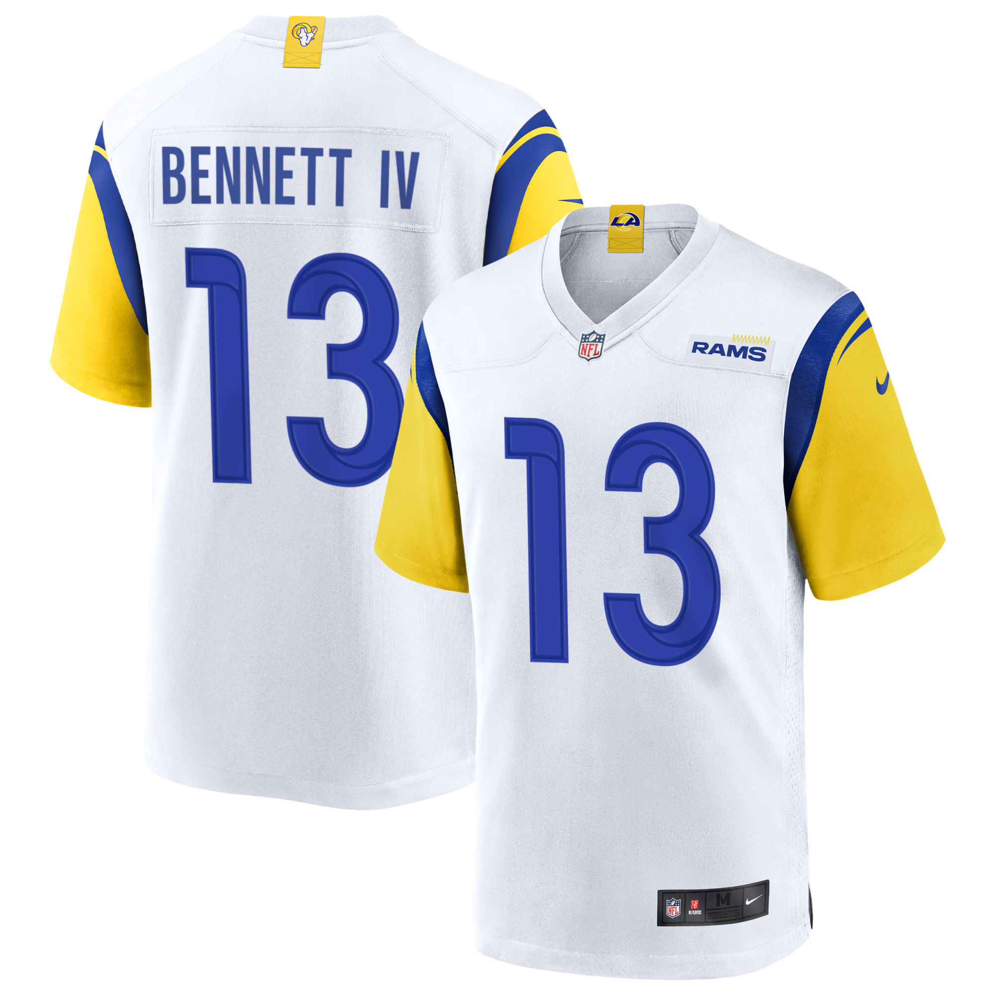 Stetson Bennett Los Angeles Rams White Jersey - All Stitched 
