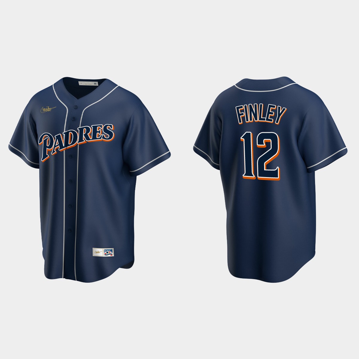 Steve Finley #12 San Diego Padres Cooperstown Collection Jersey - Navy