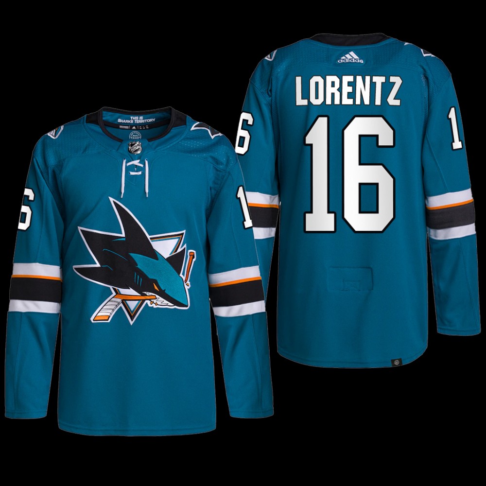 Steven Lorentz San Jose Sharks Primegreen Jersey 2022 Teal #16 Home Uniform
