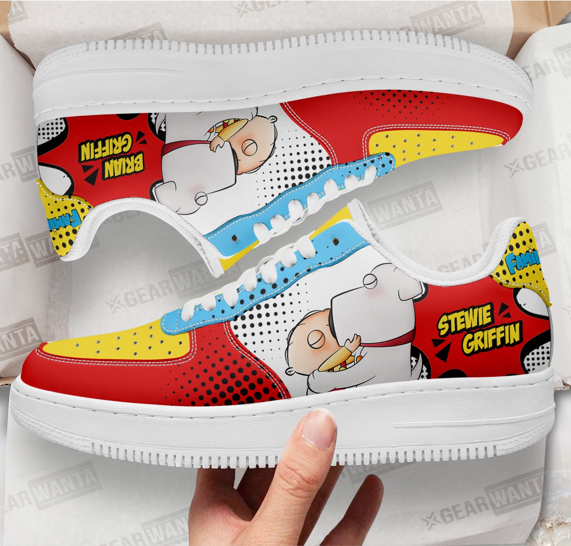 Stewie and Brian Griffin Family Guy Air Sneakers Custom Cartoon Shoes