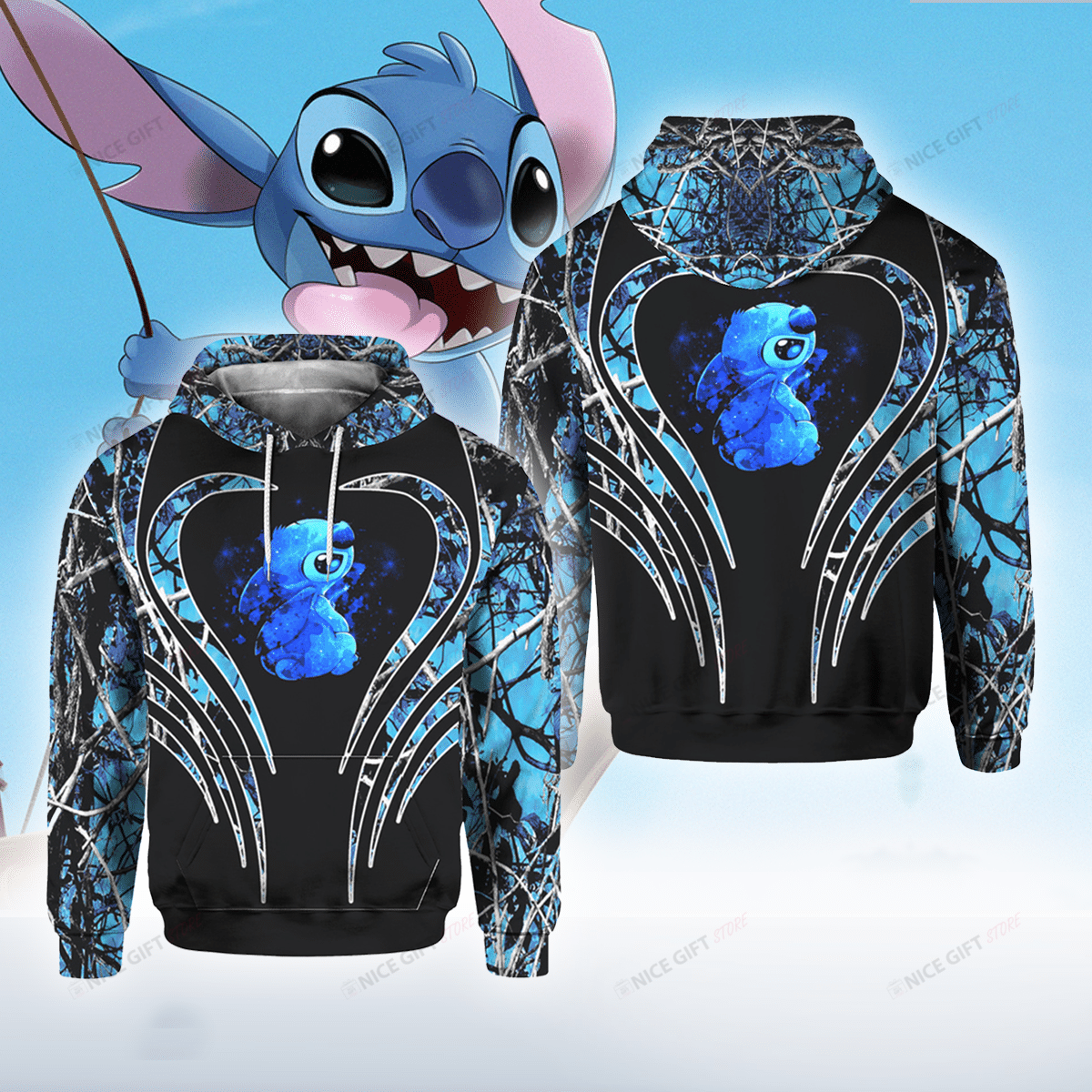 Stitch 3D Hoodie Gift For Fans