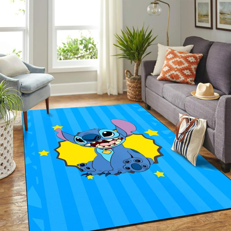 Stitch Cute Carpet Floor Area Rectangle Rug – Home Decor – Bedroom Living Room Décor 5B1131
