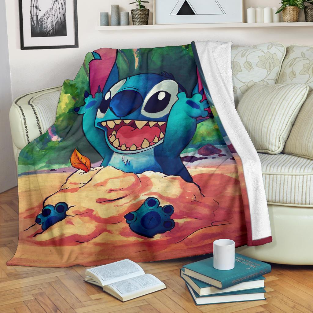 Stitch Happy Sherpa Blanket Cozy Blanket Fleece Blanket