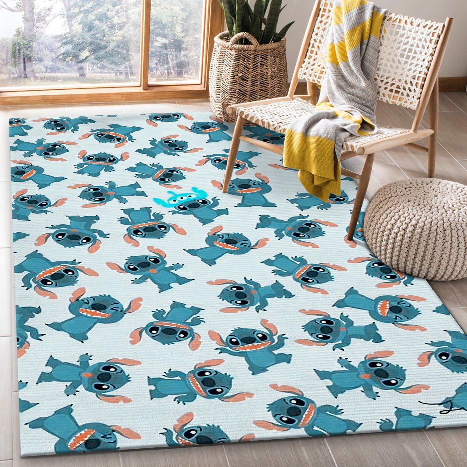 Stitch Movies Rectangle Rug – Custom Size And Printing