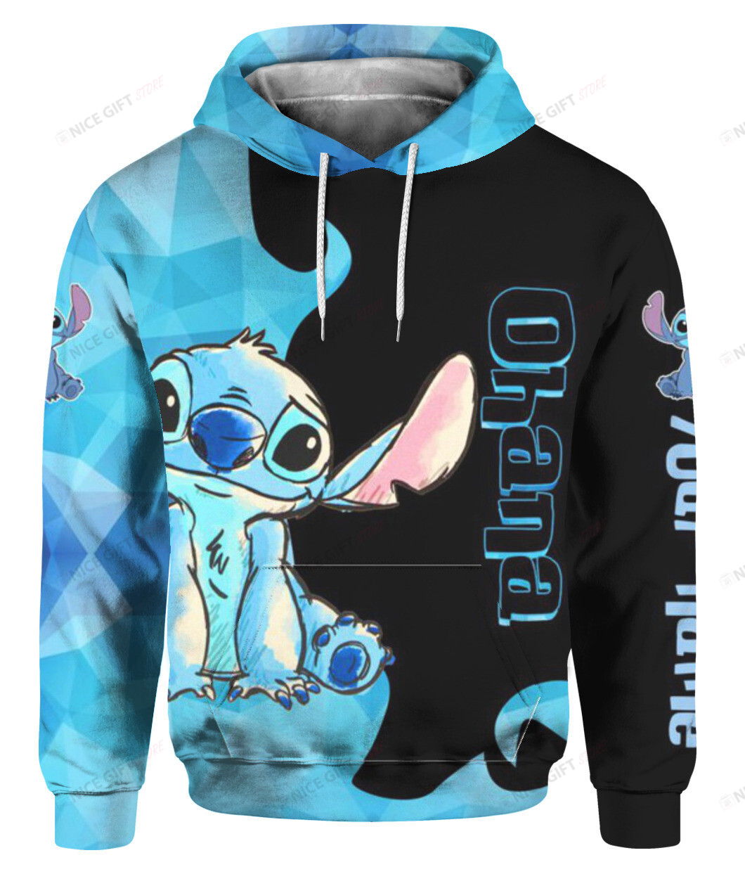 Stitch Ohana (Your Name) 3D Hoodie Gift For Fans