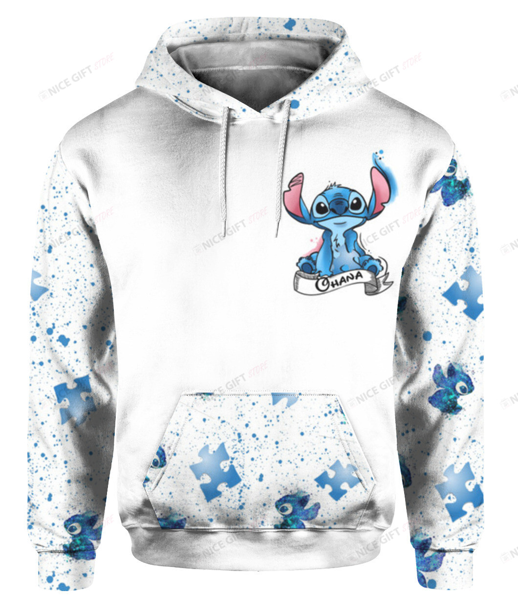 Stitch Ohana 3D Hoodie Gift For Fans