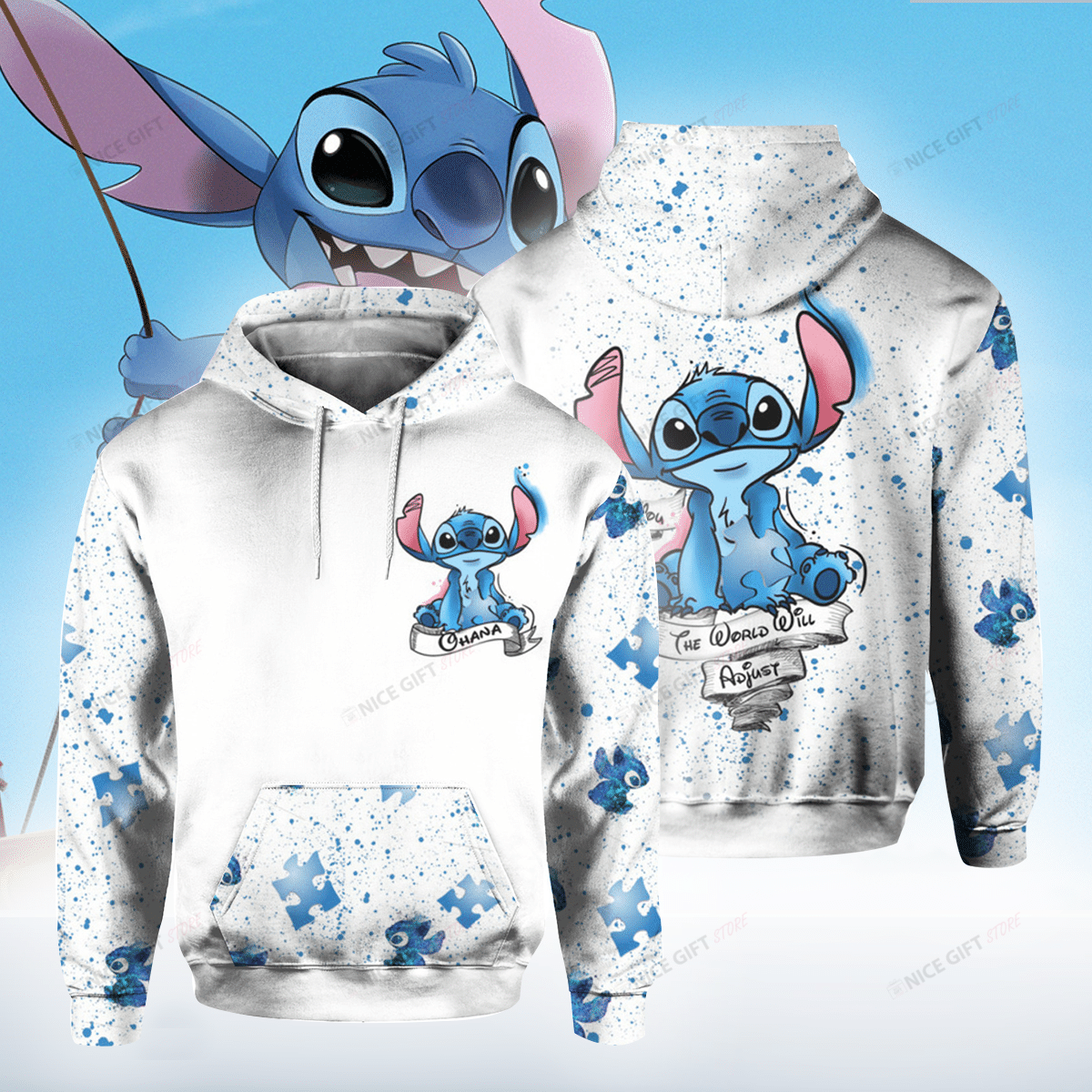 Stitch Ohana 3D Hoodie Gift For Fans