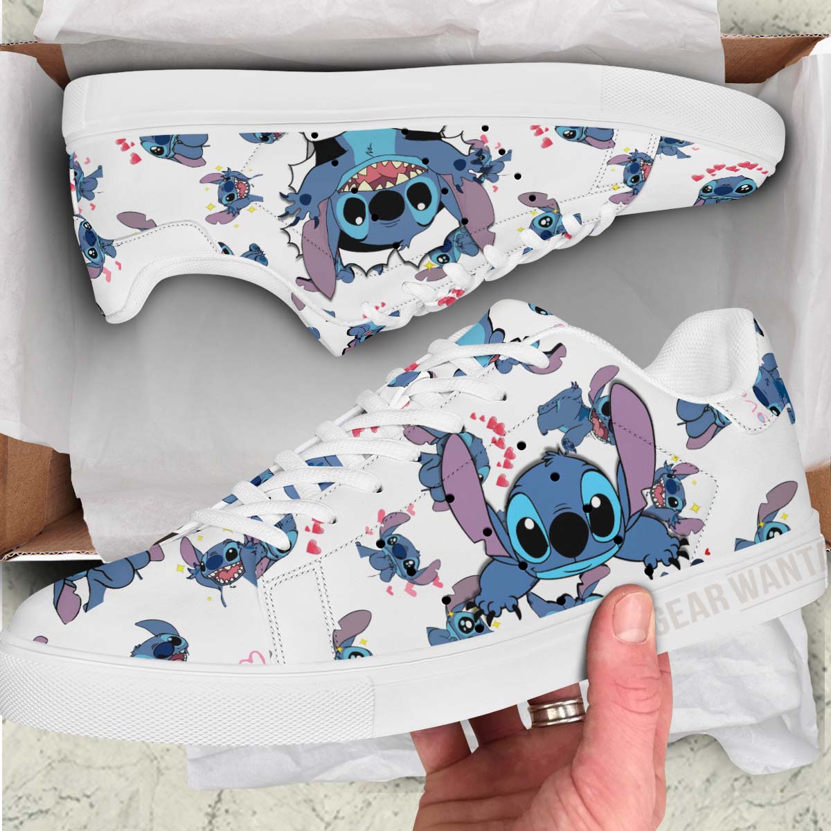Stitch Skate Shoes Custom Sneakers For Fans