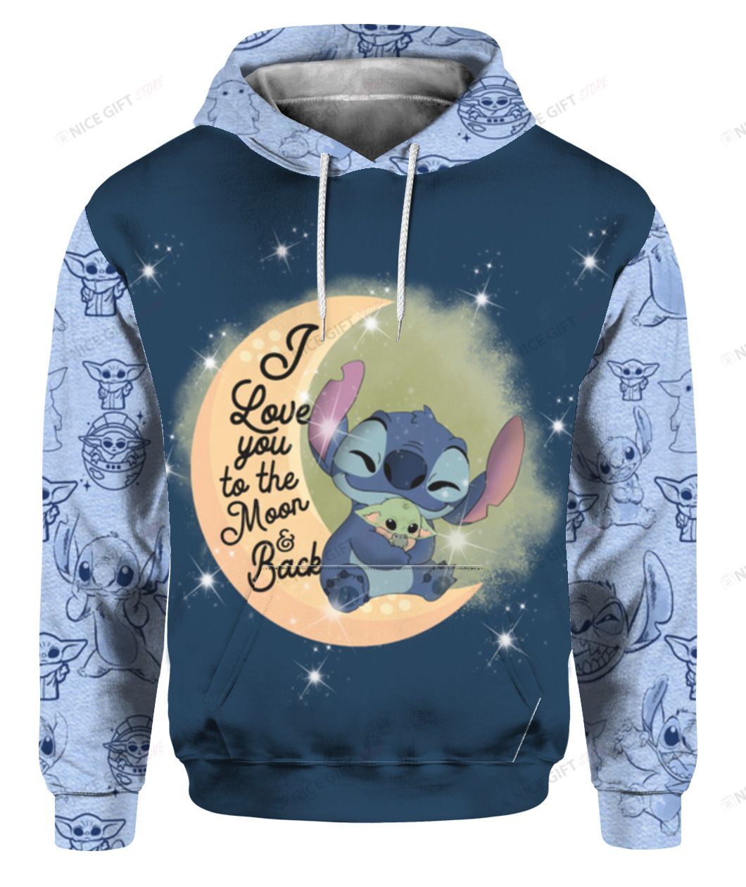 Stitch Yoda 3D Hoodie Gift For Fans