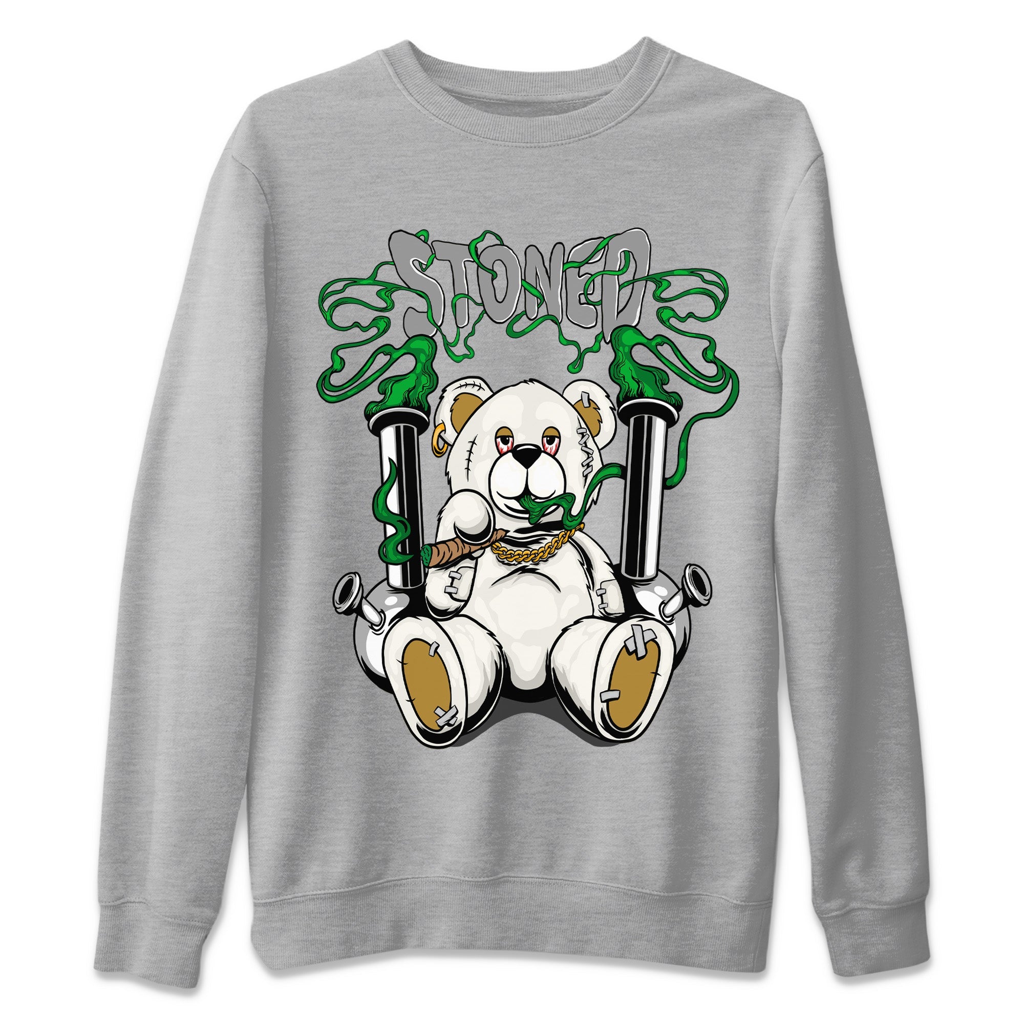 Stoned Bear Unisex Sweater – Air Jordan 4 Pine Green, Sneakers Matching Sweater