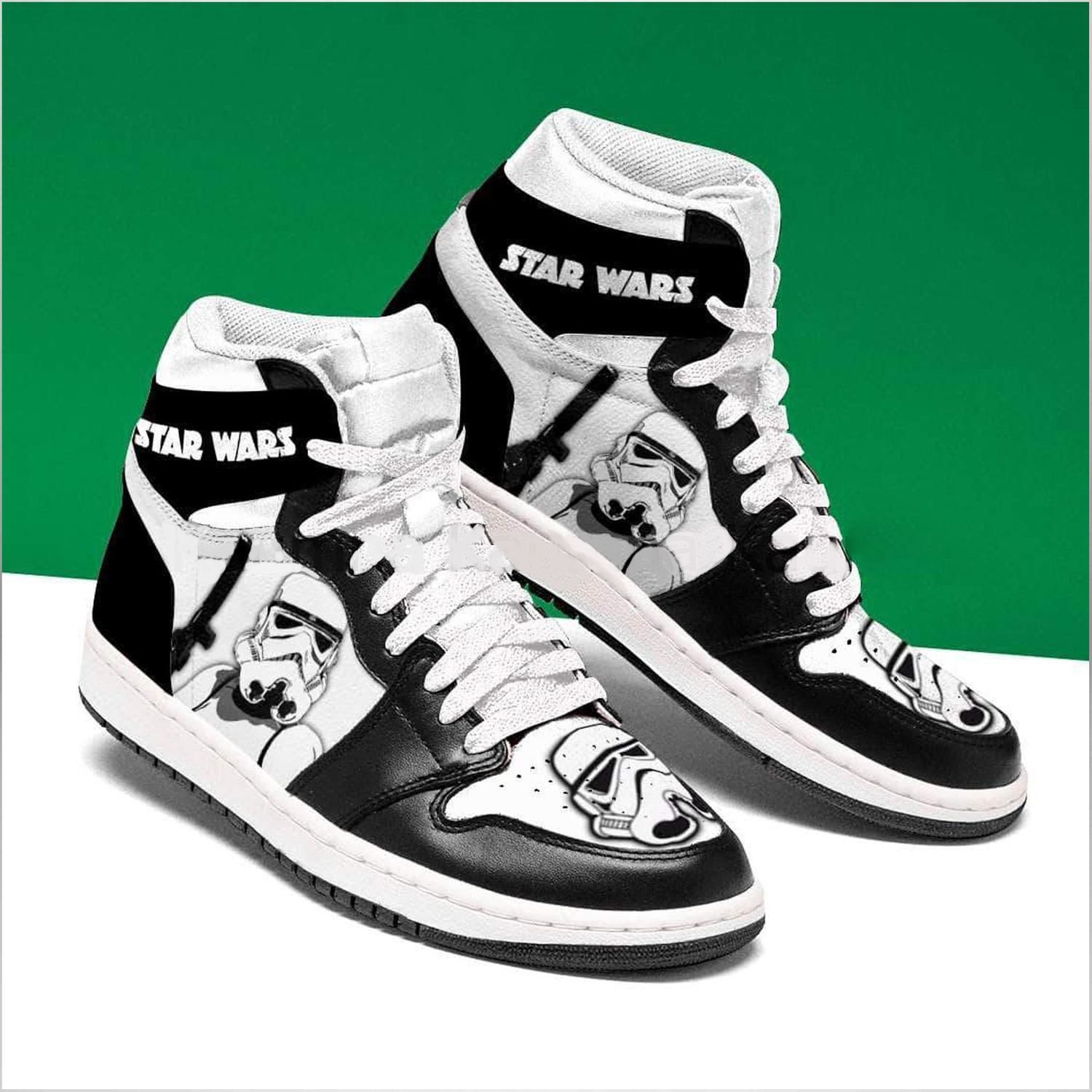 Stormtrooper Star Wars 2 High Top Air Jordan Sneaker, Air Jordan Hightop